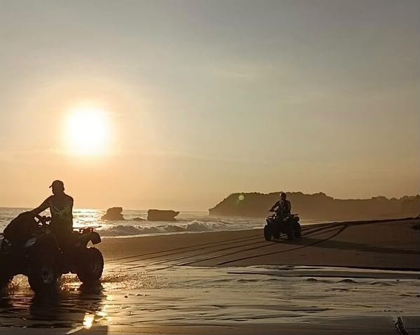 Ozyy ATV ride on Bali black sand beach