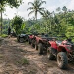 ATV tour base on a tropical trail in the Ubud area of Bali